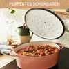 Tefal Lov Gusseisen Ovaler Bräter 34 cm terracotta orange Produktbild-Vorschau 5