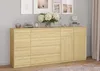 Sideboard Holzkommode mit 2 Schubladen u. 2 Türen Kiefer Produktbild-Vorschau 5