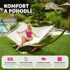 XXL houpací síť Thorsten s dřevěným rámem pro 2 osoby - Náhled obrázku produktu 4