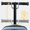 Close-up of the handlebars of a scooter, showing adjustable height. Produktbild-Vorschau