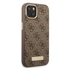 A brown Guess iPhone 13 Pro case with a gold logo plate. Podgląd zdjęcia produktu