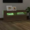 vidaXL TV skrinka s LED osvetlením Hnedý dubový vzhľad Náhľad obrázku produktu 2