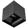 A black cube-shaped outdoor wall light with the light source visible inside. Náhľad obrázku produktu
