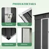 Metall Gerätehaus Gartenhaus mit Pultdach Fundament Produktbild-Vorschau 7