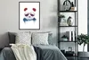 MuchoWow® Gerahmtes Poster Panda - Brille - Tropfen - Weiß Produktbild-Vorschau 2