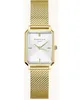 A gold Rosefield watch with a white face and a mesh band, photographed against a white background. Náhled obrázku produktu