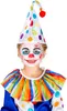 A child dressed as a clown, facing forward against a white background. Produktbild-Vorschau