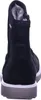 The back view of a black boot with a white and gray sole. Produktbild-Vorschau