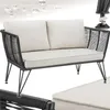 tectake® Garten-Loungesofa Sundo rundes Polyrattan im Produktbild-Vorschau 1