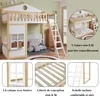 Sweiko Lit superposé, Lit de maison, avec escalier, avec Voir les images du produit 7
