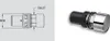 A technical drawing and a photograph of a self-closing valve. Anteprima dell’immagine prodotto
