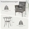 COSTWAY Set di mobili da giardino in polyrattan 3 pezzi con Anteprima dell’immagine prodotto 3