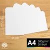 OfficeTree 50 Blatt Tonpapier A4 Weiß 300g/m² zum Basteln - Produktbild-Vorschau 2