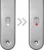 ADGO® Klika 72 mm WC klíč stříbrná levá pravá Sada dveří do Náhled obrázku produktu 4