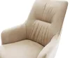 DELIFE Drehstuhl Zelia-Flex mit Armlehnen Mikrofaser Beige Produktbild-Vorschau 4