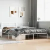 The Living Store Bettgestell mit Kopfteil Metall Weiß Produktbild-Vorschau 2