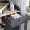 Commode Vicco Aria Antraciet 85 x 90 cm met legplanken en 4 Productafbeelding-voorbeeld 4