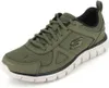 A single olive green Skechers sneaker is shown from a slightly elevated side angle against a white background. Produktbild-Vorschau