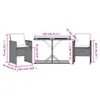 Design 3-tlg. Bistro-Set mit Kissen Beige Poly Rattan, Produktbild-Vorschau 11