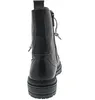 A black boot shown from the back. Voir les images du produit