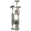 vidaXL Arbre à chat avec griffoirs en sisal 170 cm Gris Voir les images du produit 1