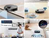 A collage of images showcasing a robot vacuum cleaner and its features, including smart home integration, cleaning capabilities, and a dog. Produktbild-Vorschau