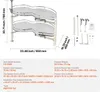 A diagram showing the dimensions and specifications of a pull-out cabinet organizer, along with its included hardware. Voir les images du produit