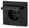 Unterputz Steckdose IP44 I Aqua ET-1 schwarz Produktbild-Vorschau 1