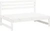 vidaXL Garten-Mittelsofa Weiß 120x80 cm Massivholz Kiefer Produktbild-Vorschau 1