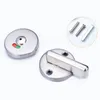 A bathroom door lock set with indicator and screws, displayed on a white background. Voir les images du produit