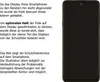 Text explaining the design and purpose of a screen protector for a smartphone, alongside an image of the smartphone with the protector outline shown. Náhled obrázku produktu