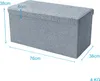 Intirilife Faltbare Sitzbank 78x38x38 cm in ALASKA GRAU - Produktbild-Vorschau 2