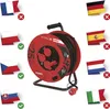 Venkovní prodlužovací kabel na bubnu 25 m / 4 zásuvky / černý / guma / 230 V / 1,5 mm2 Náhled obrázku produktu