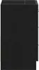 A side view of a black cabinet with a wood grain texture. Produktbild-Vorschau
