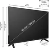 A diagram showing the dimensions of a Telefunken TV. Produktbild-Vorschau
