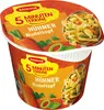 A product shot of a Maggi 5 Minuten Terrine Hühner Nudeltopf. Produktbild-Vorschau