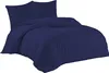 Bettwäsche 200x220 + 2er 80x80 cm Dunkelblau Bettbezug Produktbild-Vorschau 1