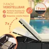 CASARIA® Sonnenliege mit Klapptisch Wetterfest 7cm Auflagen Produktbild-Vorschau 5
