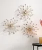 3x 3D Wanddeko "Kristall-Blüte" aus Metall & Glassteinen, Produktbild-Vorschau 1