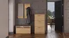 An entryway with a shoe cabinet, mirror, and coat rack. Náhľad obrázku produktu