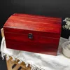 Creative Deco XXL Große Rot Holztruhe Holzkiste mit Deckel Produktbild-Vorschau 6