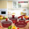 Herzberg HG-04715RED: 7 Pieces Marble Coated Cast Iron Voir les images du produit 5