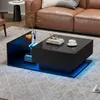 MODFU Table basse 100 x 50 x 32 cm - Plateau en verre et Voir les images du produit 2