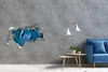 Selbstklebender Loch-3D-Aufkleber 95x73 cm drei Delphine Produktbild-Vorschau 2