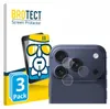 A product shot of screen protectors for a smartphone camera, with packaging in the background. Produktbild-Vorschau