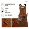 ROUGH Büffel Rau Wild Leder Arbeitsschürze, Grillschürze Produktbild-Vorschau 3