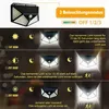Diagram showing the three lighting modes of a solar-powered outdoor light with motion sensor. Produktbild-Vorschau