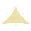 vidaXL Sonnensegel 160 g/m² Beige 3x3x3 m HDPE Produktbild-Vorschau 13