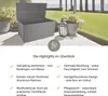 Auflagenbox Venezia 146x83x80 cm rostfrei, belüftet, Deckel Produktbild-Vorschau 7