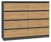 Topeshop M8 120 ANT/ART KPL, Anthrazit, Eiche, 8 Produktbild-Vorschau 1